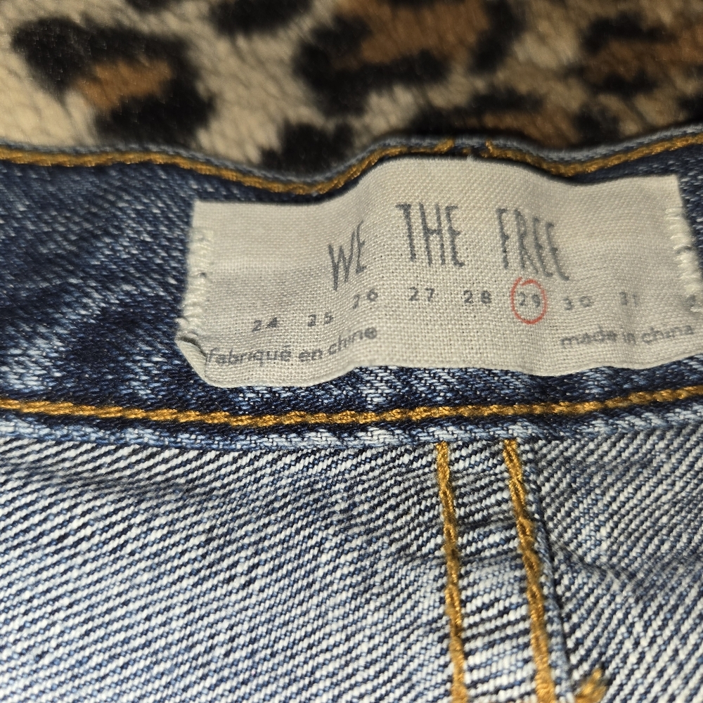 We The Free Distressed Blue Jean Shorts - Picture 2 of 3